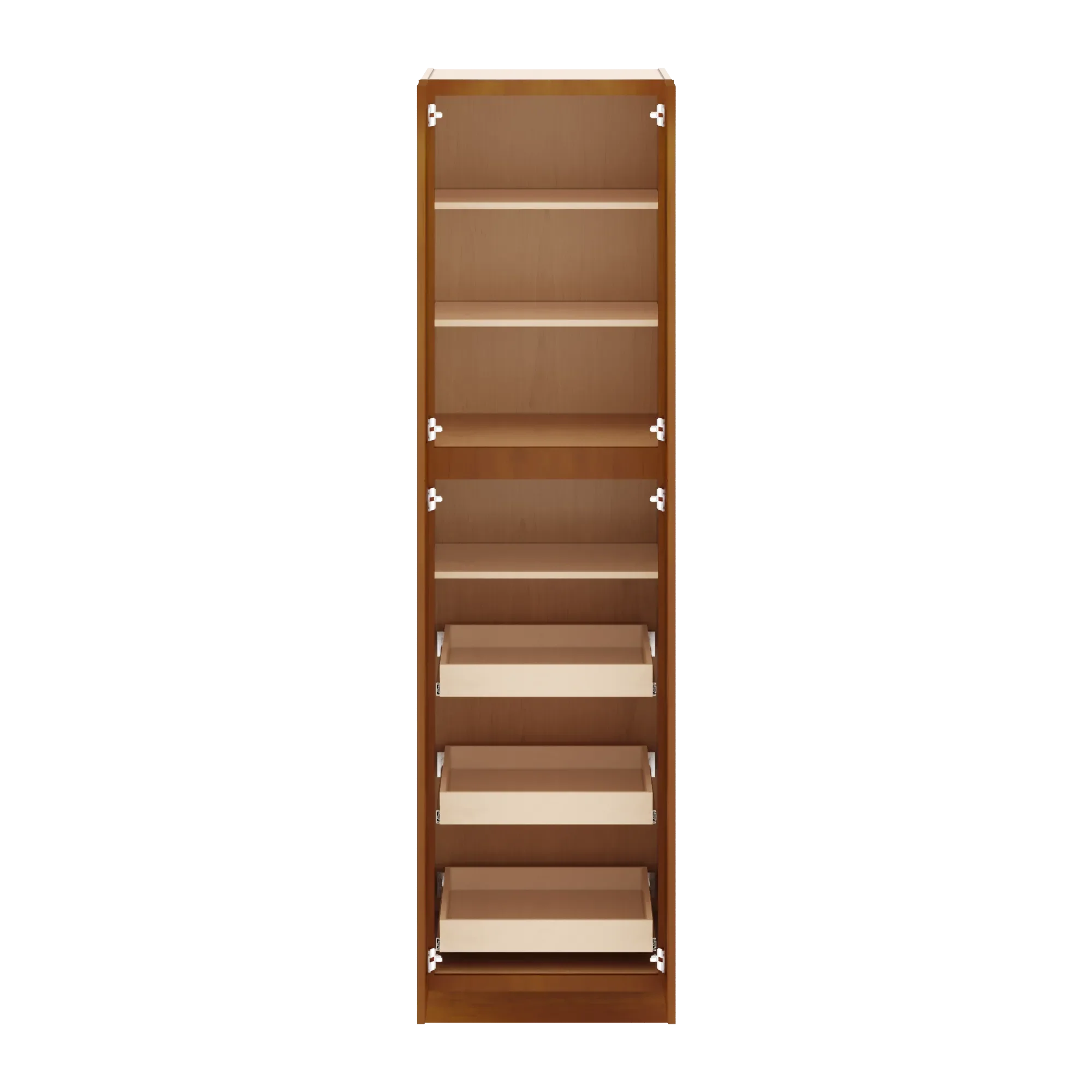j k mocha glazed k10 pantry w roll out trays 24 w x 90 h x 27 d