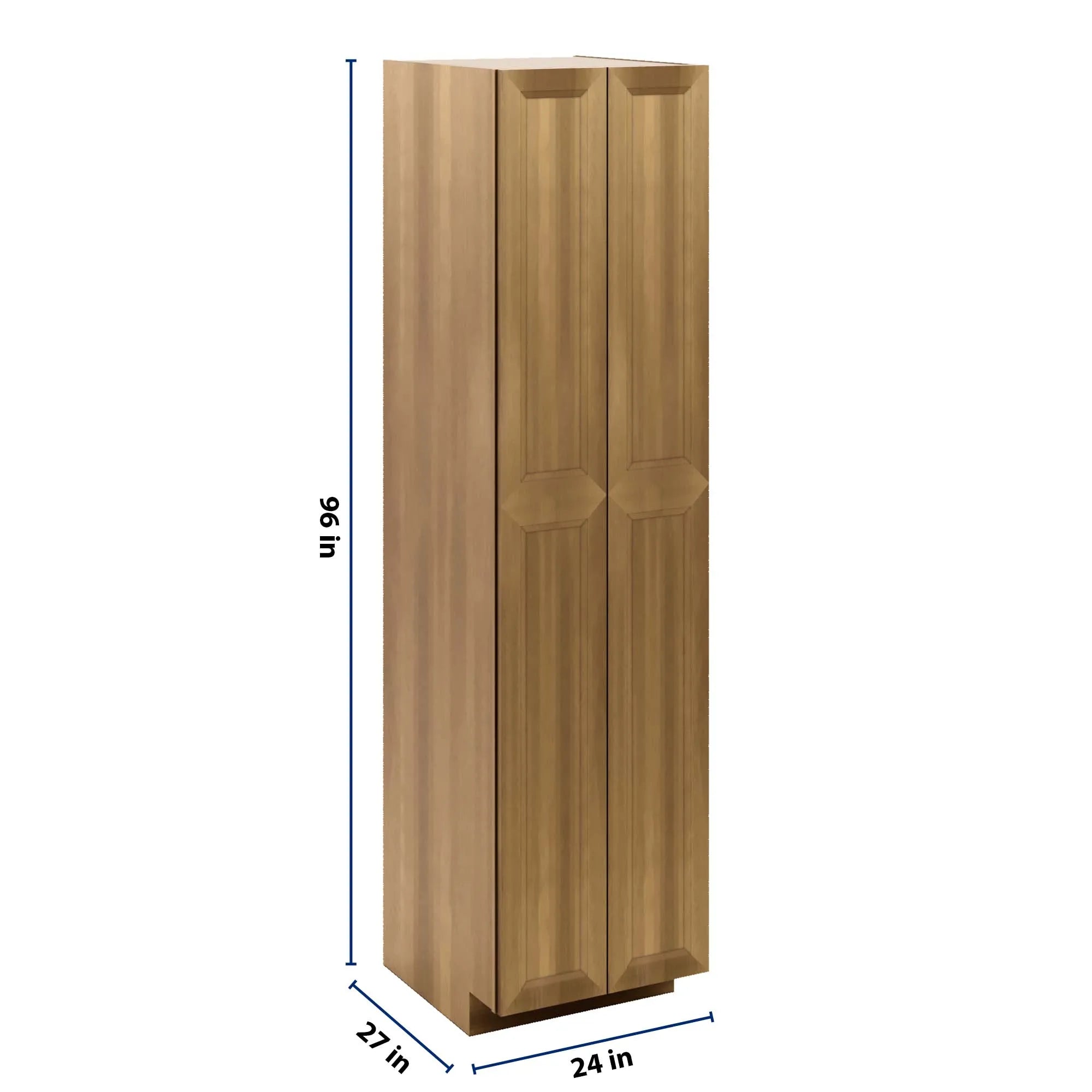J&K Butterscotch B8 Pantry w/Roll-Out Trays 24" W x 96" H x 27" D