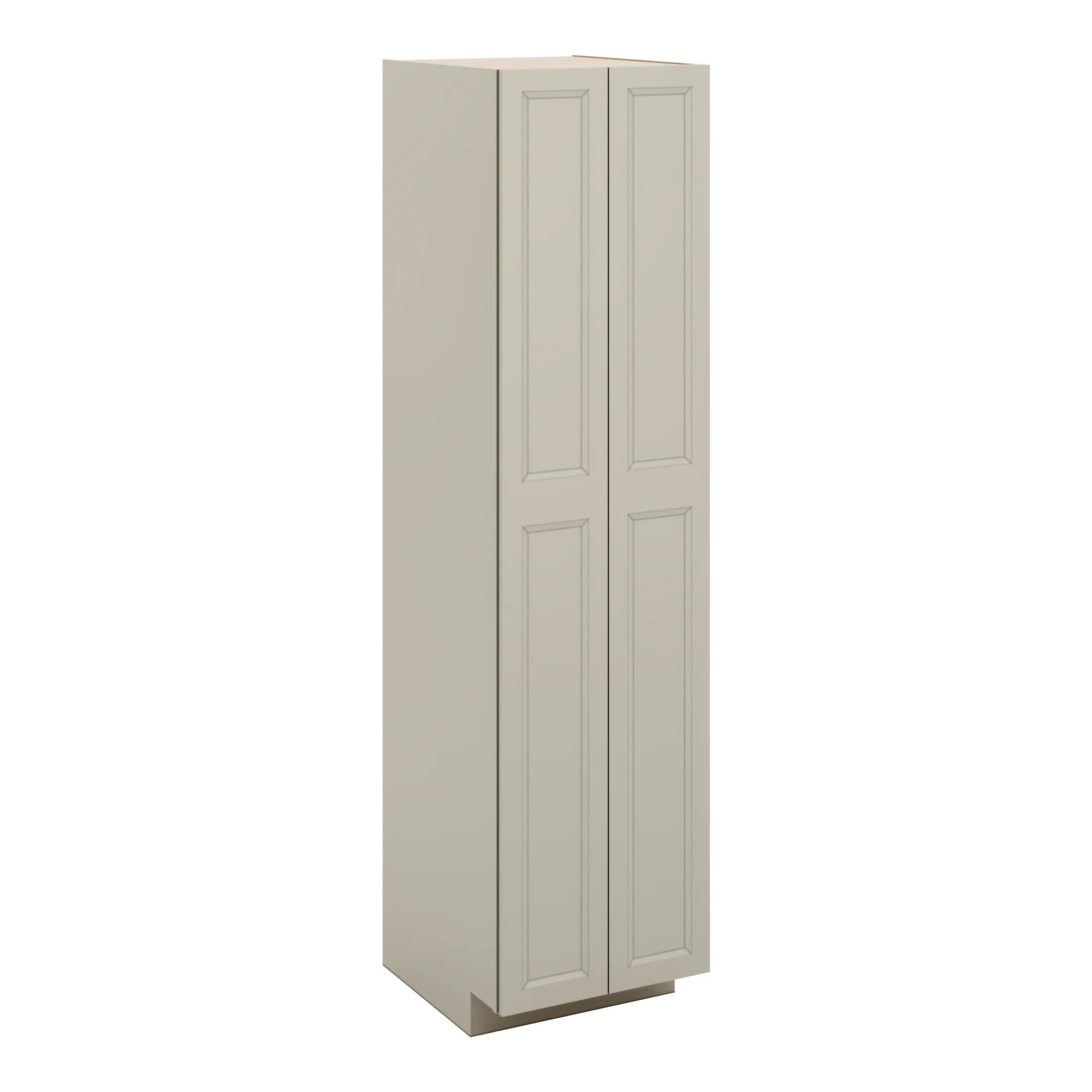 J&K Pebble B6 Pantry w/Roll-Out Trays 24" W x 96" H x 27" D