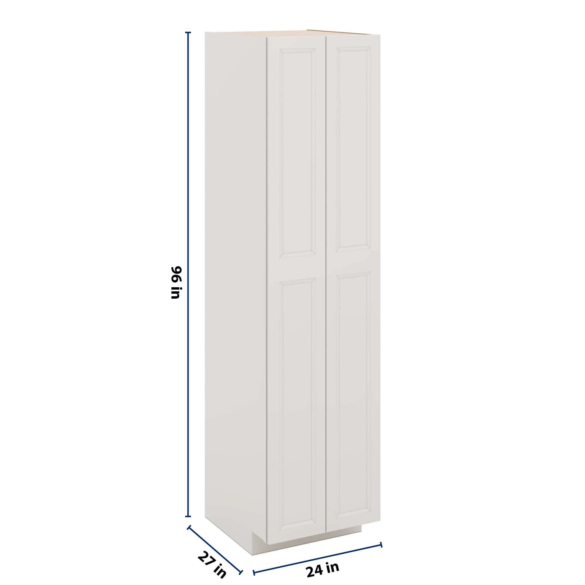 J&K Pure B5 Pantry w/Roll-Out Trays 24" W x 96" H x 27" D