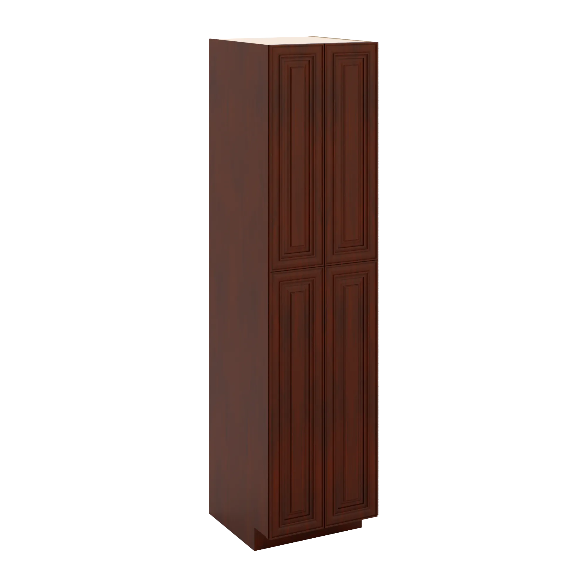 J&K Mahogany J5 Pantry w/Roll-Out Trays 24" W x 96" H x 27" D
