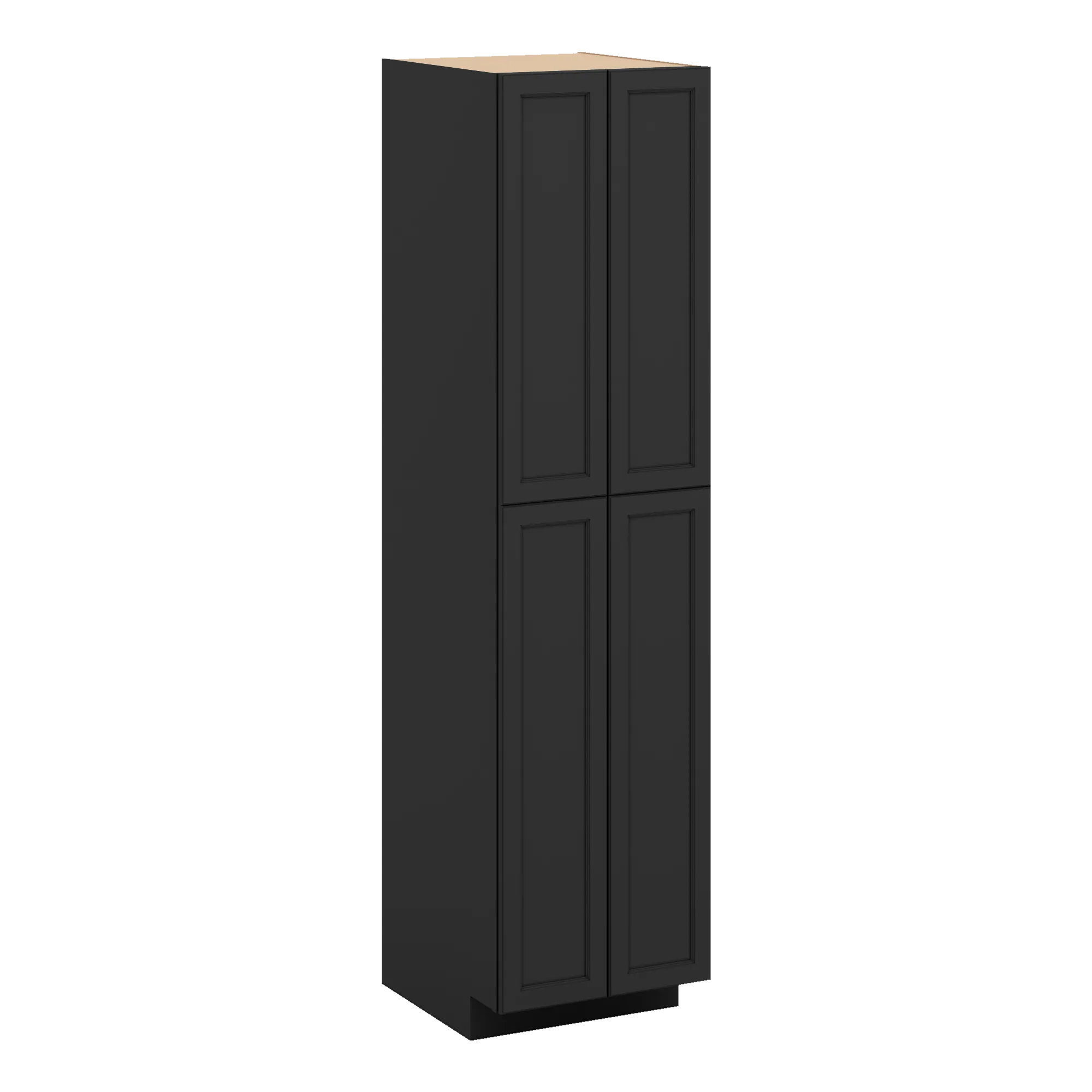 J&K Charcoal E2 Pantry w/Roll-Out Trays 24" W x 96" H x 27" D