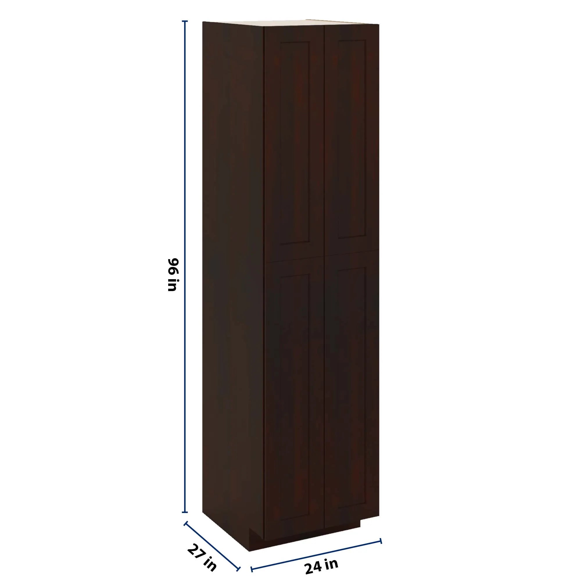 J&K Java Coffee S1 Pantry w/Roll-Out Trays 24" W x 96" H x 27" D