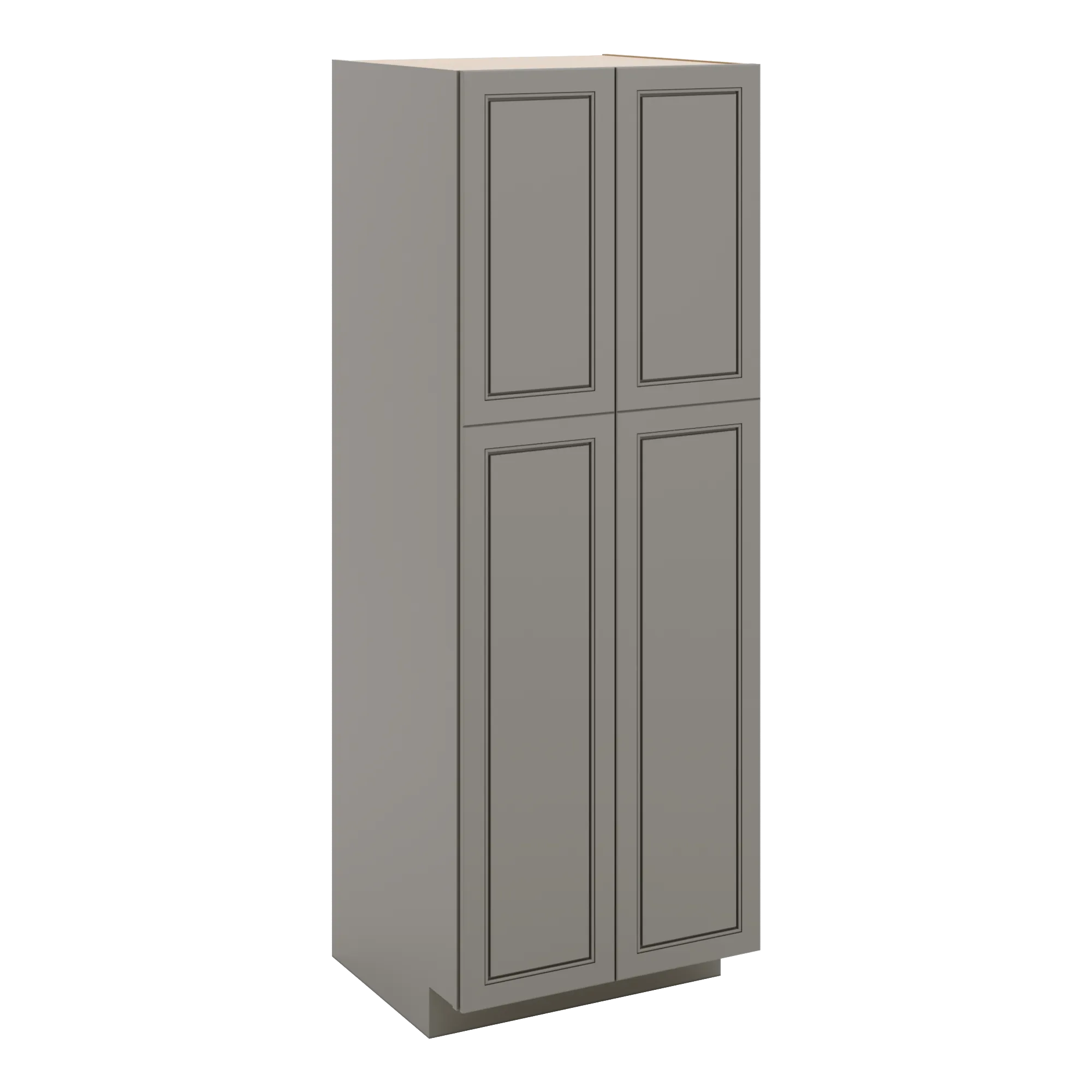 J&K Greige K3 Pantry w/Roll-Out Trays 30" W x 84" H x 27" D