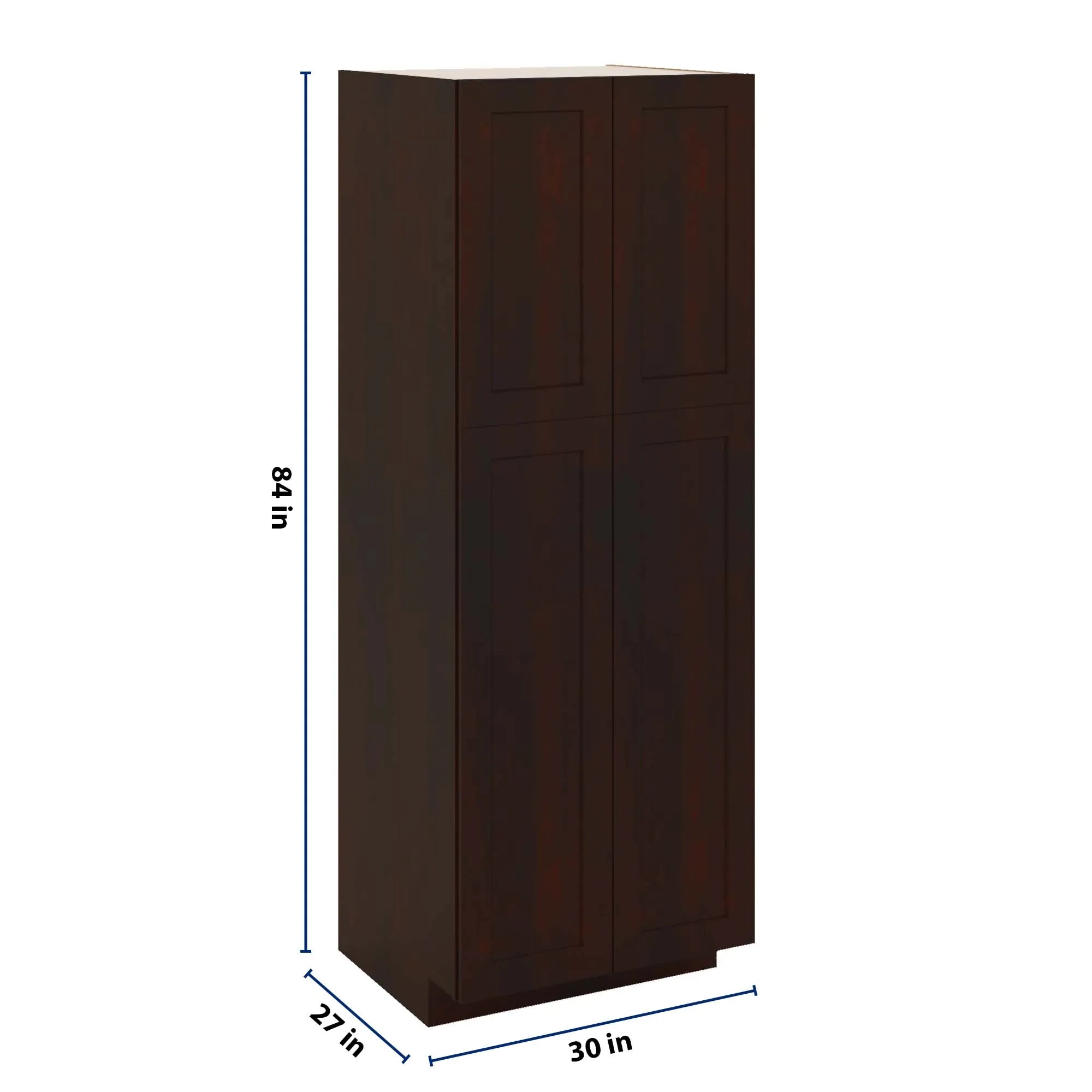 J&K Java Coffee S1 Pantry w/Roll-Out Trays 30" W x 84" H x 27" D