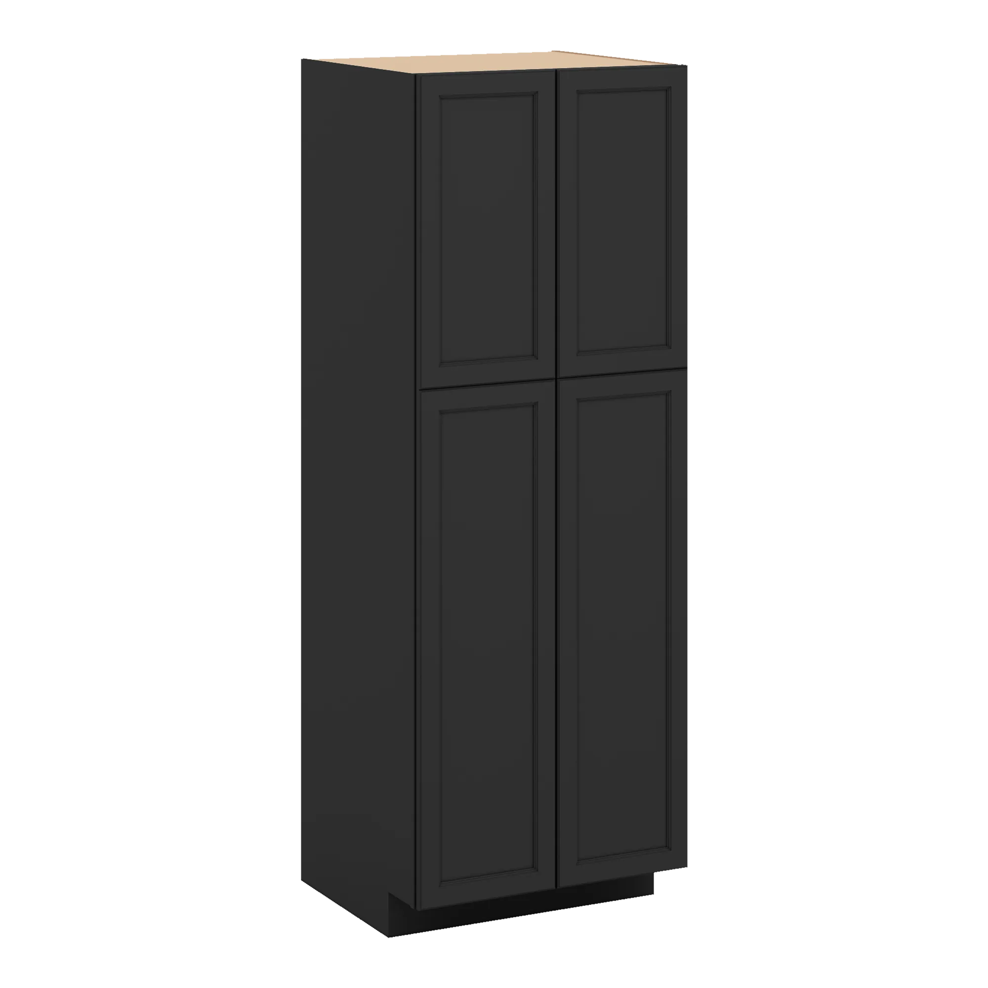 J&K Charcoal E2 Pantry w/Roll-Out Trays 30" W x 84" H x 27" D