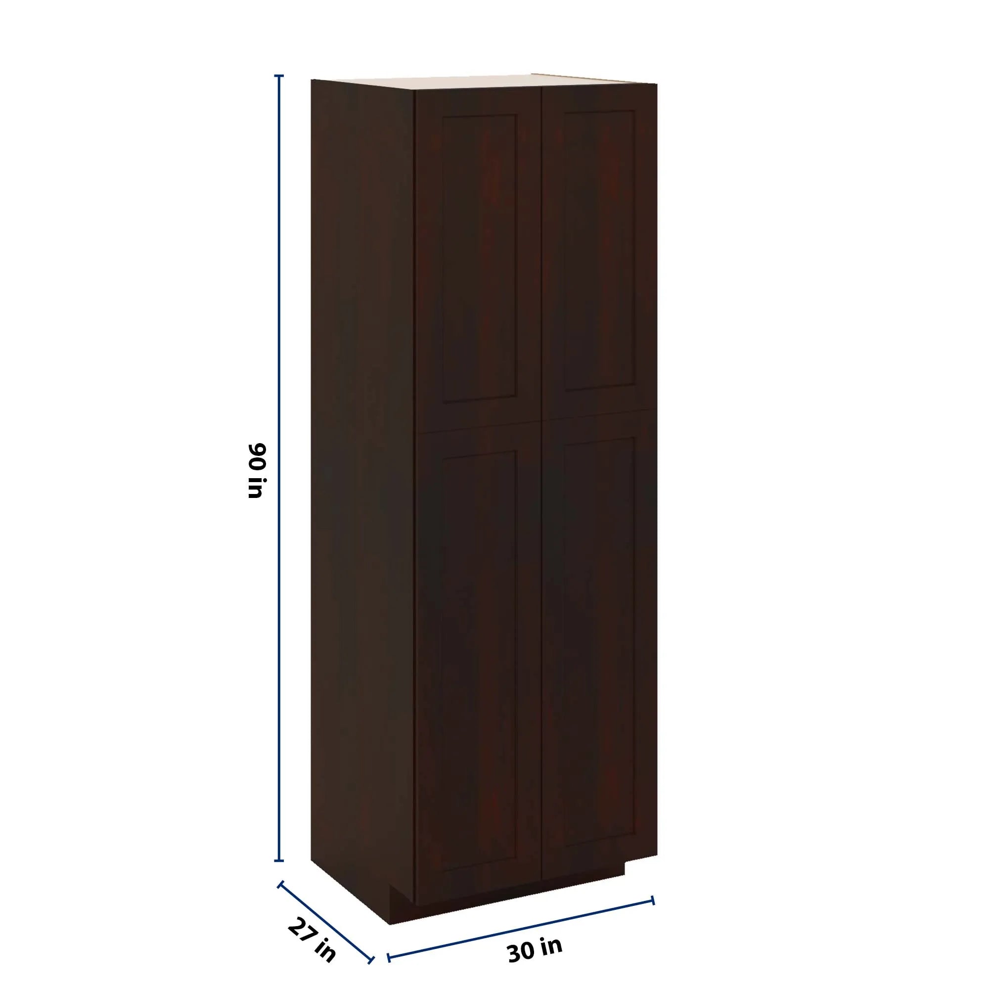 J&K Java Coffee S1 Pantry w/Roll-Out Trays 30" W x 90" H x 27" D
