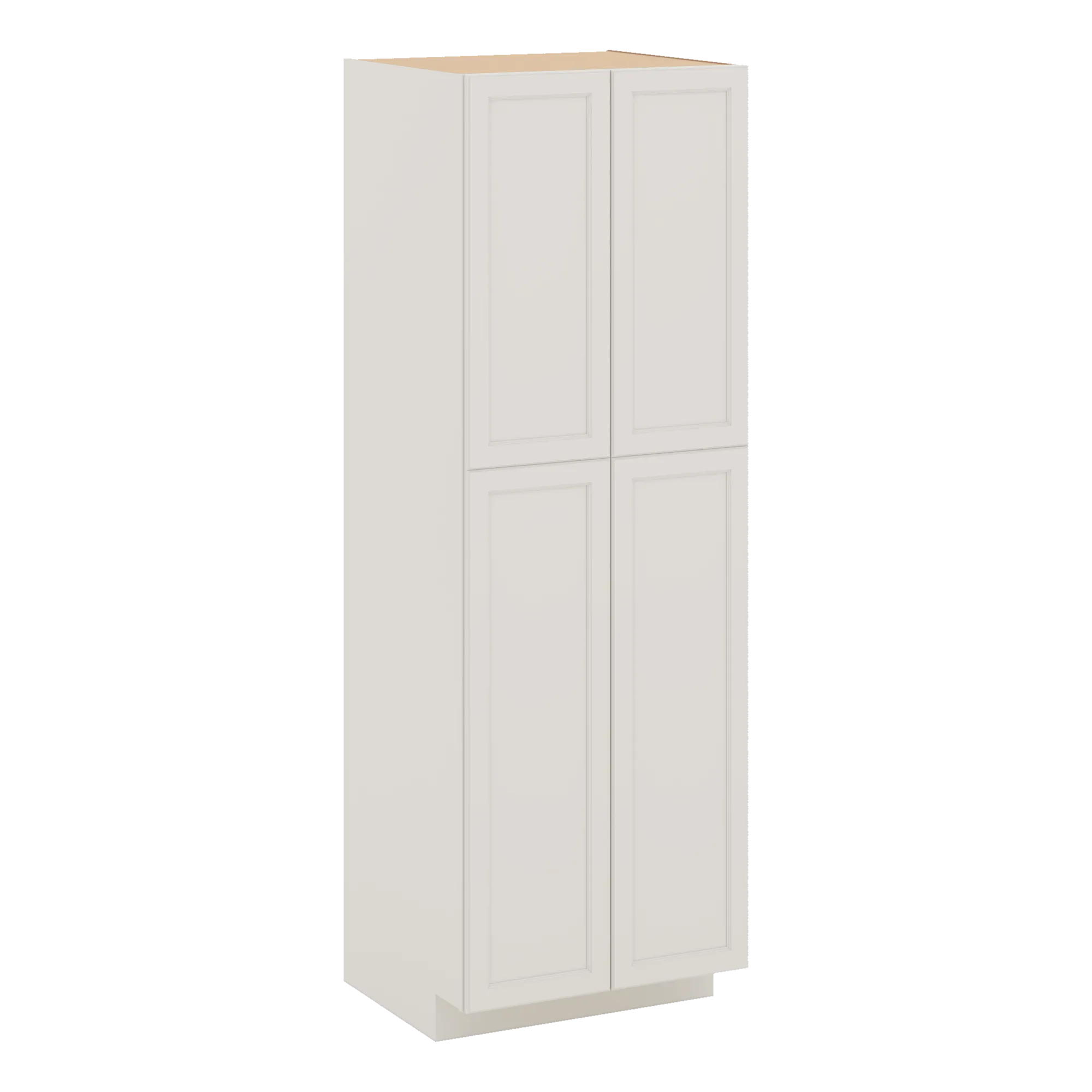 J&K Dove E1 Pantry w/Roll-Out Trays 30" W x 90" H x 27" D