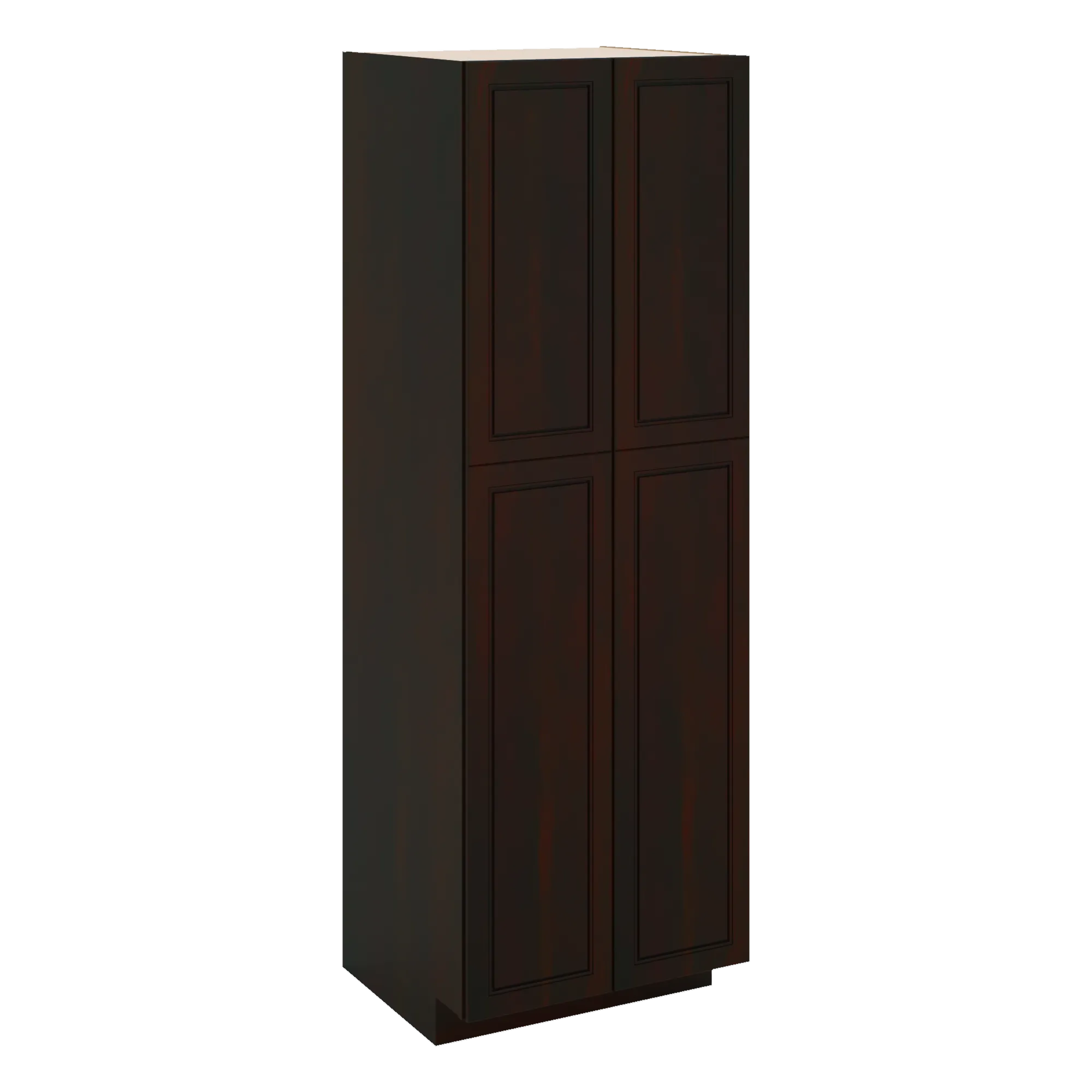 J&K Espresso K8 Pantry w/Roll-Out Trays 30" W x 90" H x 27" D