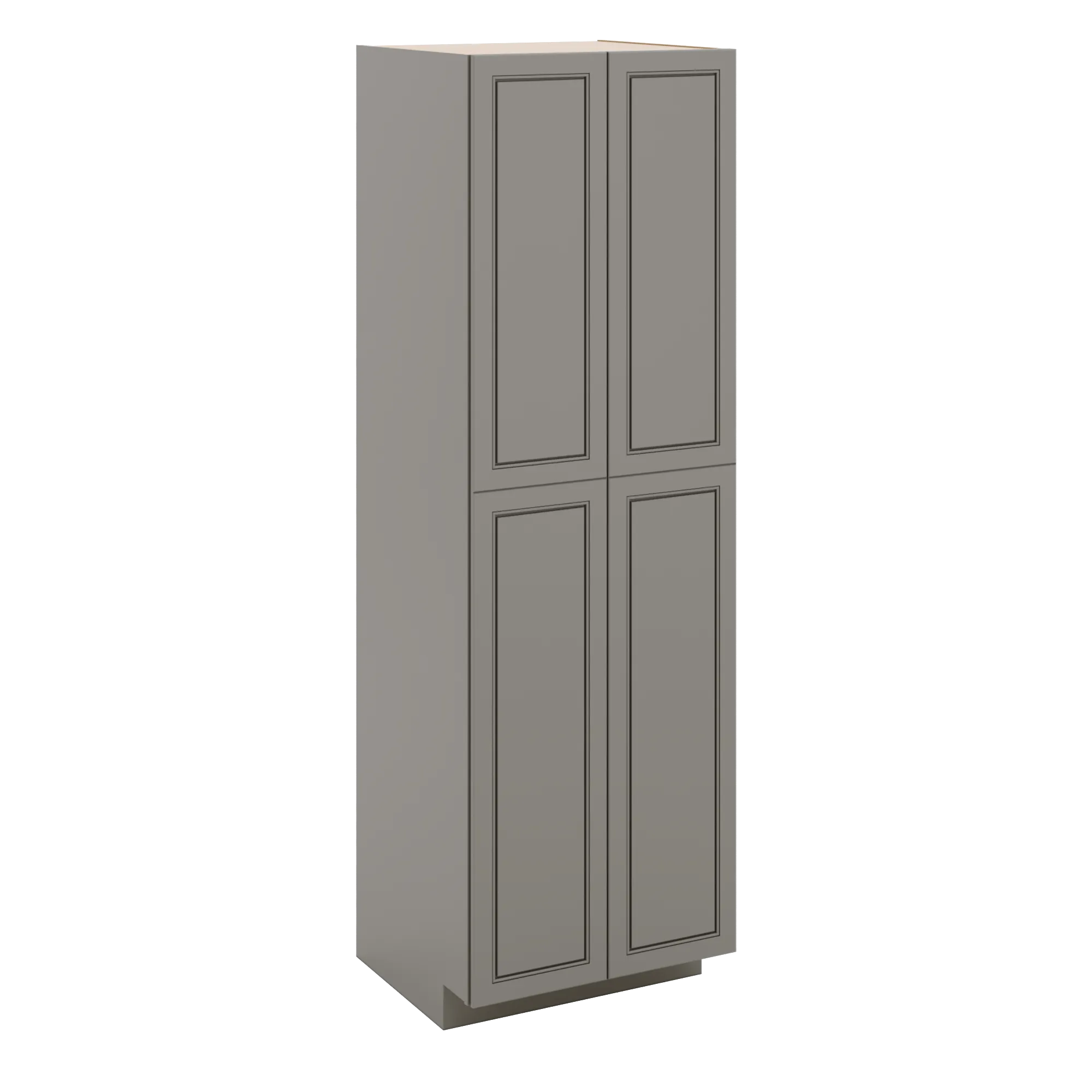 J&K Greige K3 Pantry w/Roll-Out Trays 30" W x 96" H x 27" D
