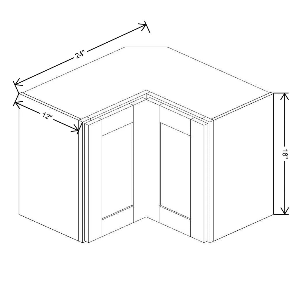 Fabuwood Allure Galaxy Desert Oak 24" W X 18" H X 12" D Square Corner Wall