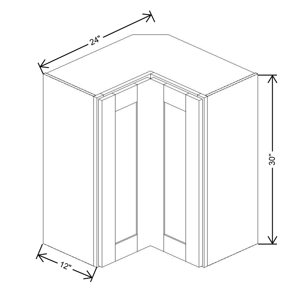 Fabuwood Allure Fusion Kona 24"W X 30"H   Square Corner Wall