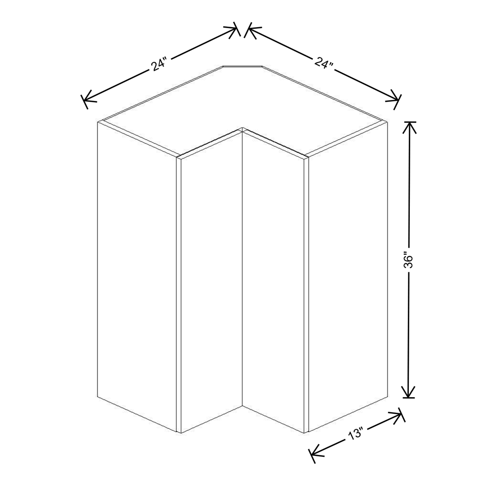 Fabuwood Illume Catalina Bianco Gloss 2 36"H Square Corner Wall