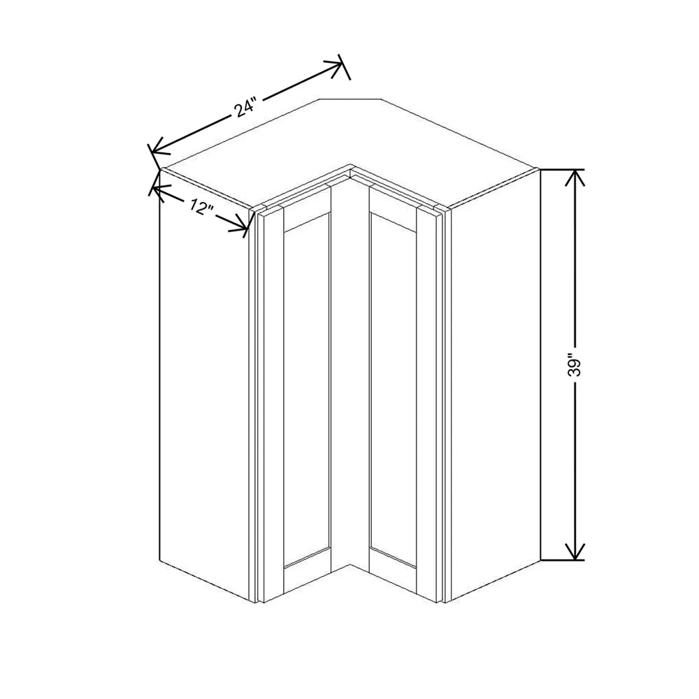 Fabuwood Allure Galaxy Frost 24" W X 39" H X 12" D Square Corner Wall