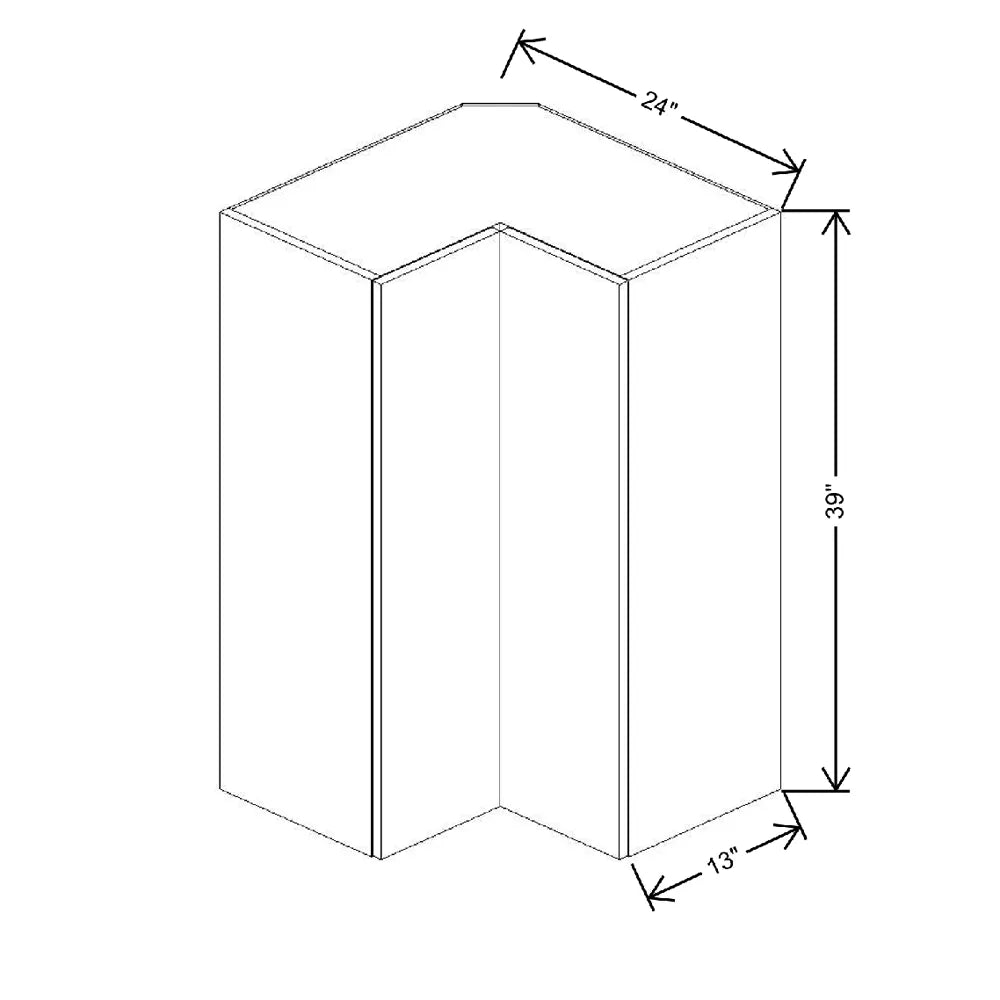 Fabuwood Illume Tuscany Olmo 3 24" W X 39" H X 12" D Square Corner Wall