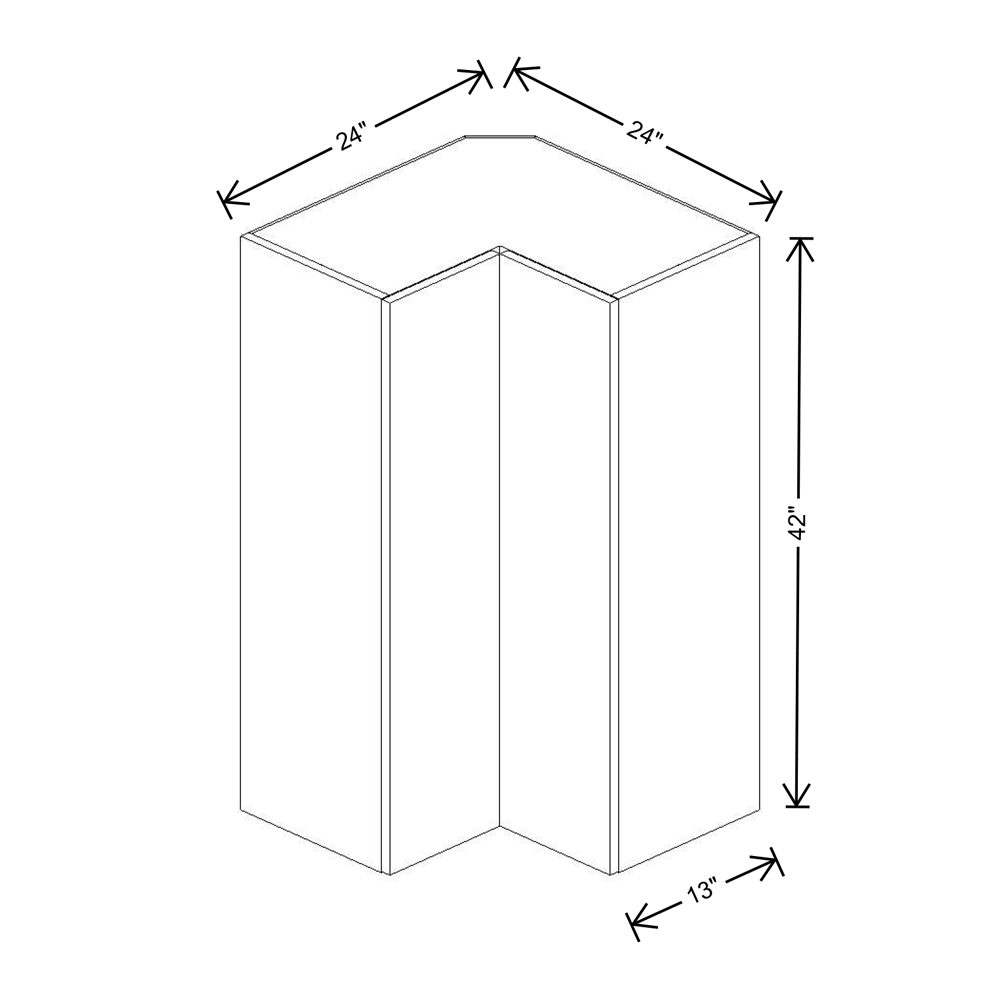 Fabuwood Illume Tuscany Nocce 3  42"H Square Corner Wall