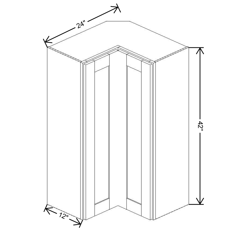 Fabuwood Allure Nexus Frost 24"W X 42"H Wall Square Corner Wall