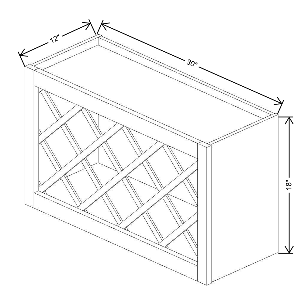 Wolf Classic Grove White Paint 30"W Wine Rack Cabinet