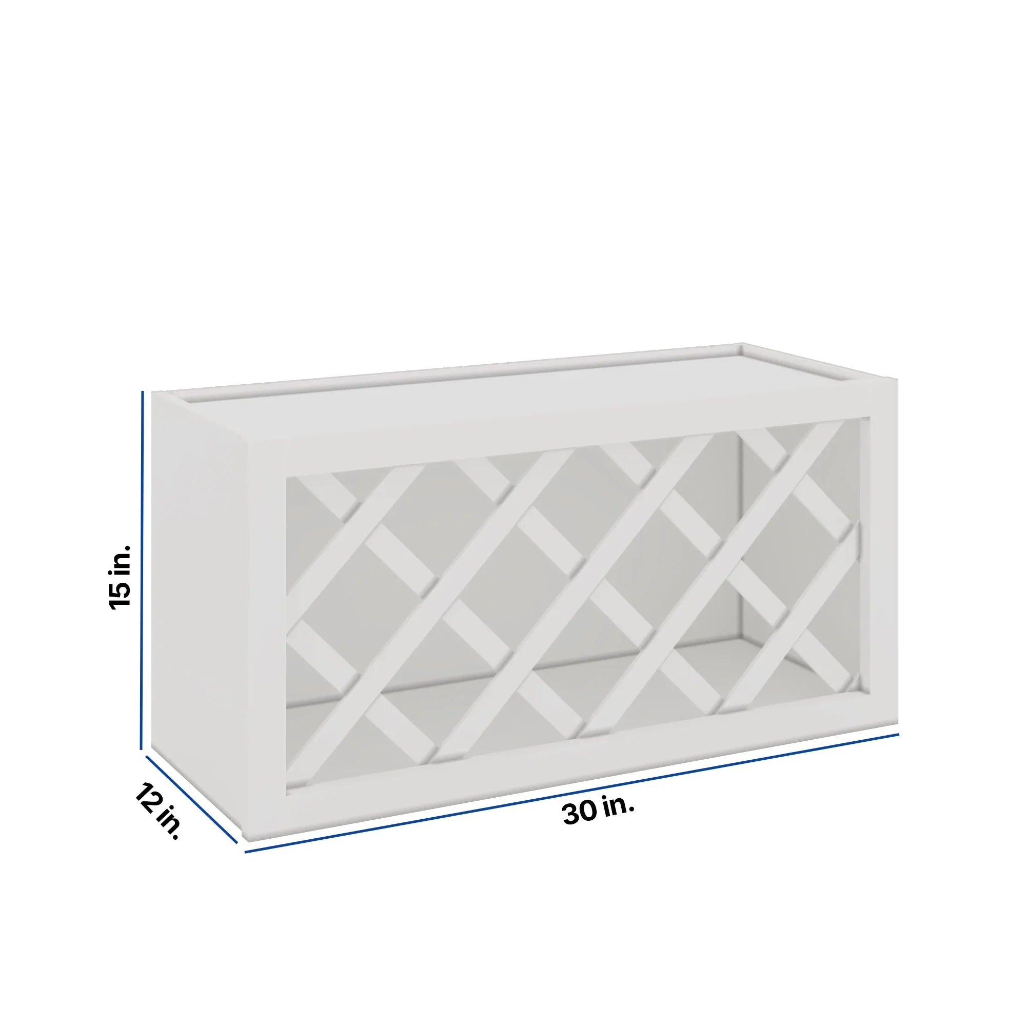 Modernform Cabinet White Shaker 30" W X 15" H X 12" D Wall Wine Rack