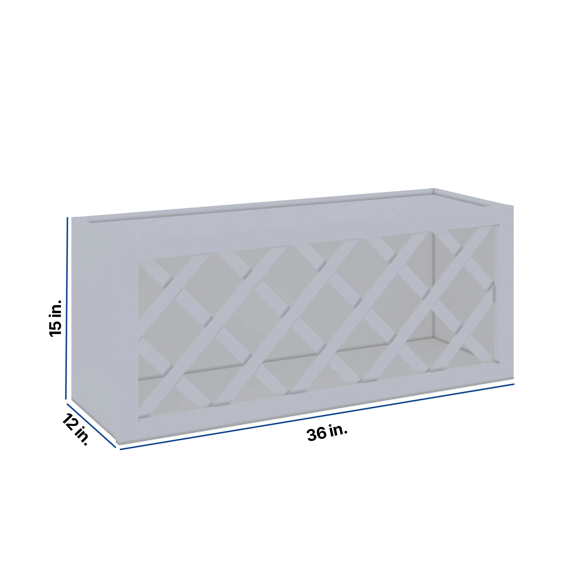 Modernform Cabinet Grey Shaker 36" W X 15" H X 12" D Wall Wine Rack