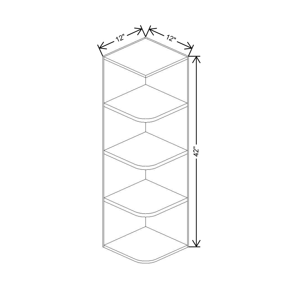 Cubitac Imperial Artisan Moss 12"W X 42"H Knick Knack Wall Shelf