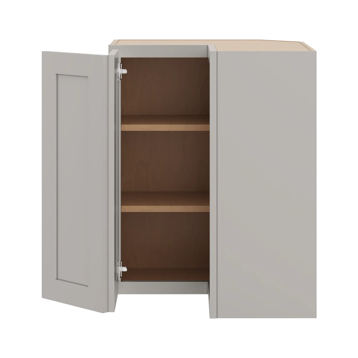 cnc luxor 5 piece misty grey 24 w x 30 h corner wall cabinet