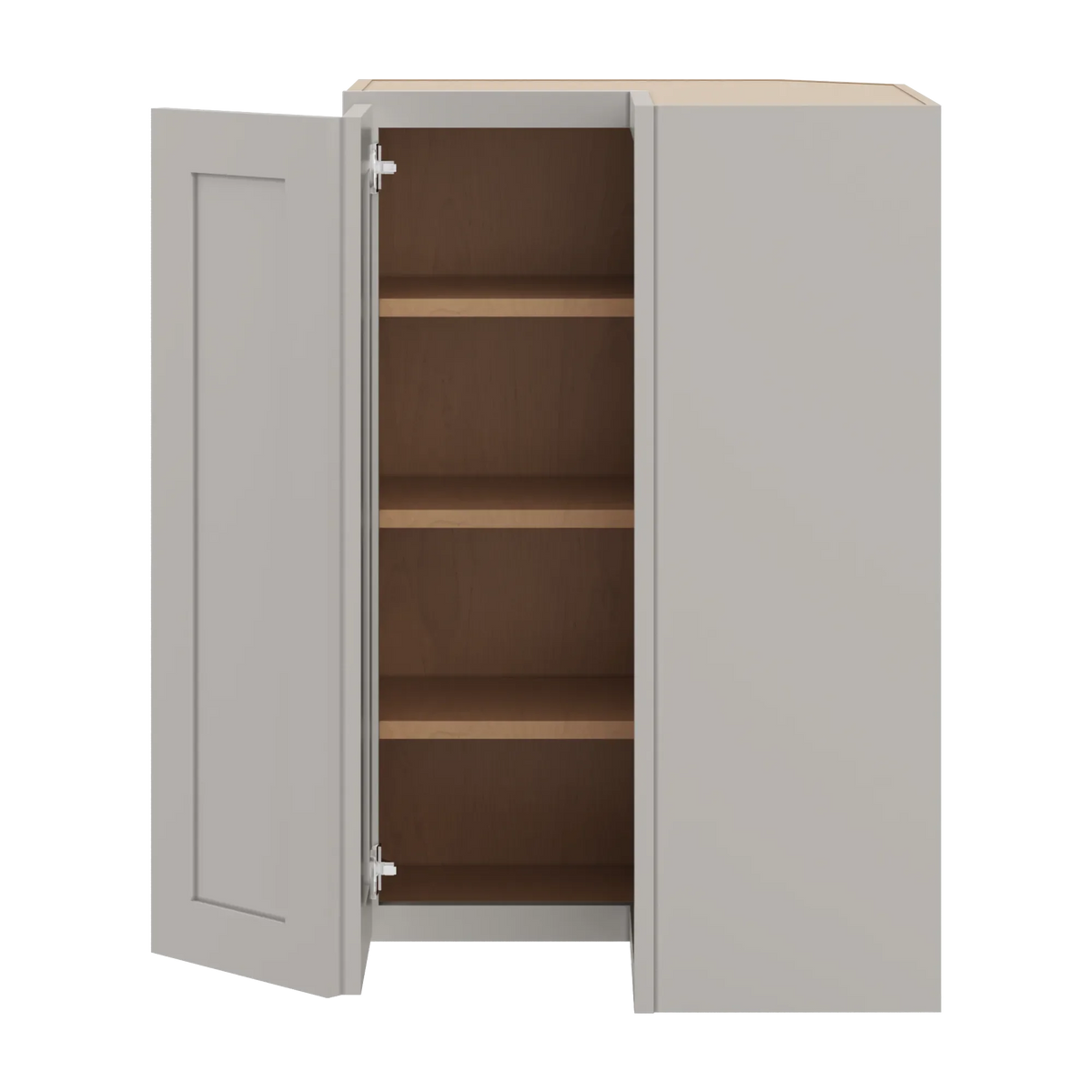 cnc luxor 5 piece misty grey 24 w x 36 h corner wall cabinet