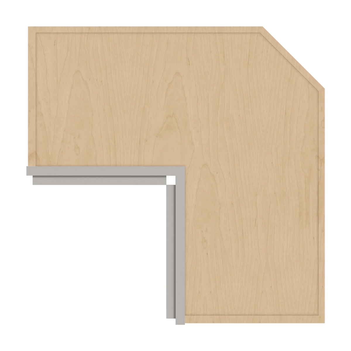 cnc luxor 5 piece misty grey 24 w x 36 h corner wall cabinet