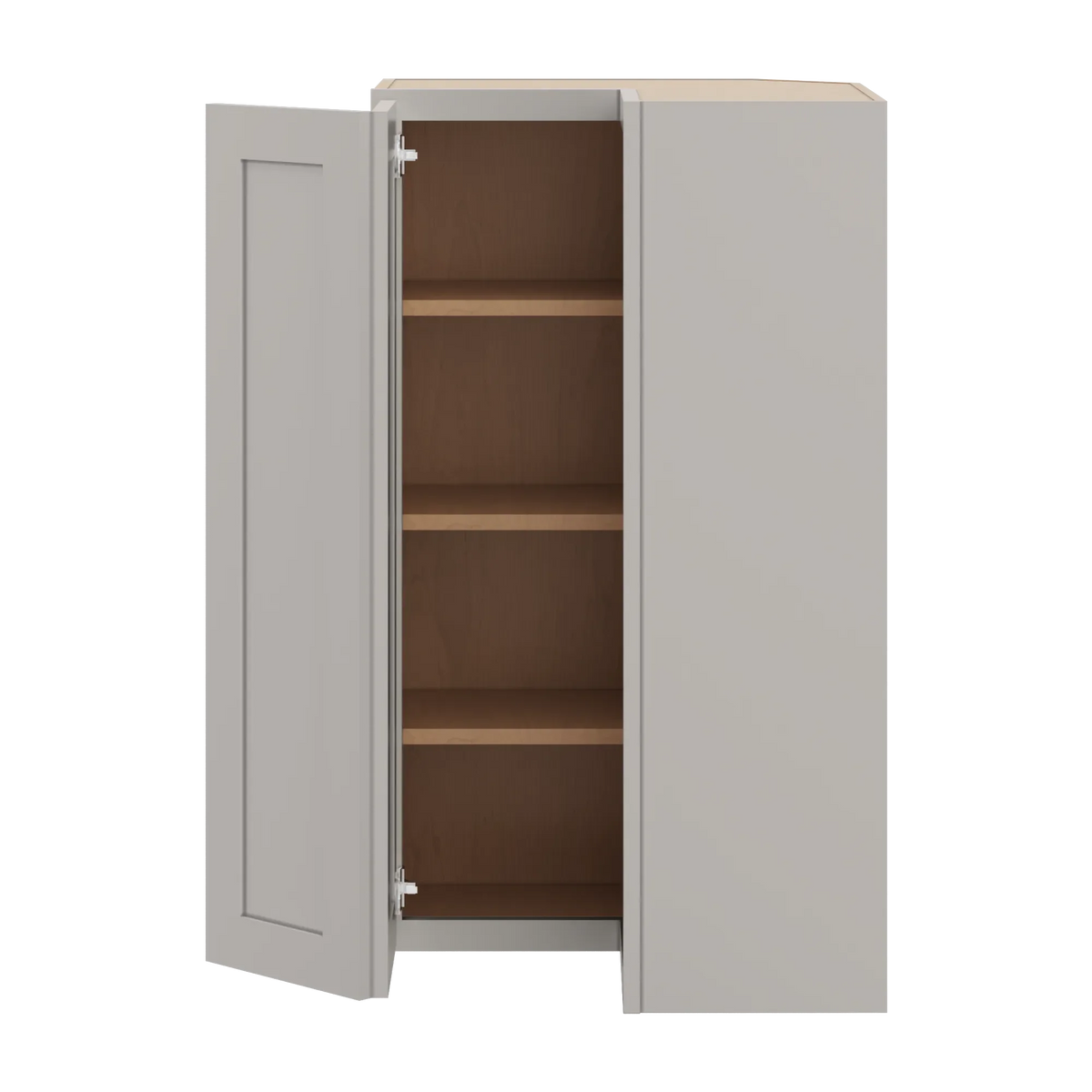 cnc luxor 5 piece misty grey 24 w x 42 h corner wall cabinet