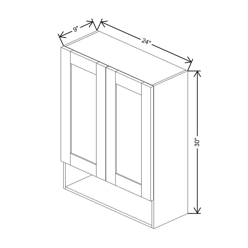 Fabuwood Allure Nexus Frost 24" W X 30" H Wall Vanity Storage