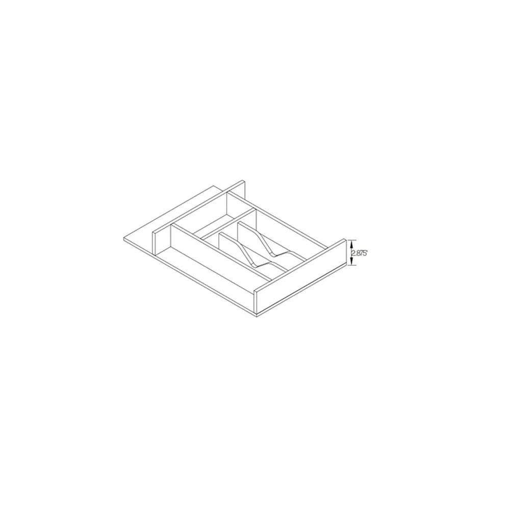 Kitchen Cabinet Distributors Shaker Designer White 5PC Natural Cutlery Drawer Insert for B21/B24 Drawers