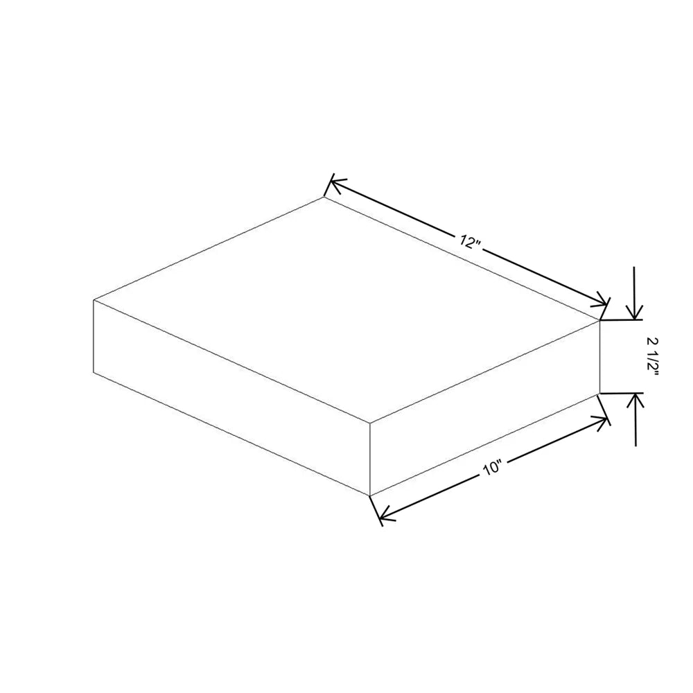 Kitchen Cabinet Distributors Brooklyn Gray Floating Shelf Maple 12"X10" With brackets (2) & fasteners