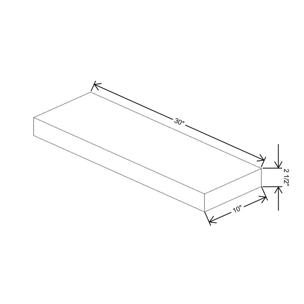 Kitchen Cabinet Distributors Brooklyn Gray Floating Shelf Maple 30"X10" With brackets (2) & fasteners