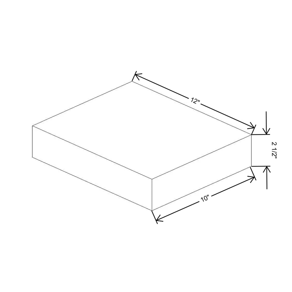 Kitchen Cabinet Distributors Shaker Designer White 5PC Floating Shelf Walnut 12"X10" With brackets (2) & fasteners