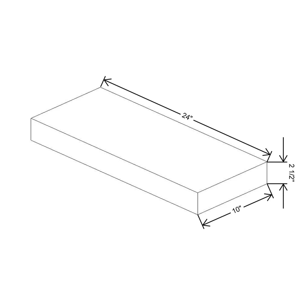 Kitchen Cabinet Distributors Shaker Designer White 5PC Floating Shelf Walnut 24"X10" With brackets (2) & fasteners