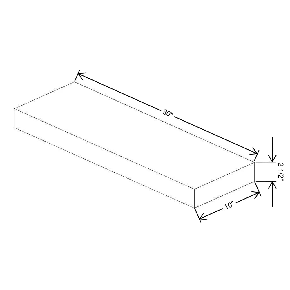 Kitchen Cabinet Distributors Shaker Designer White 5PC Floating Shelf Walnut 30"X10" With brackets (2) & fasteners