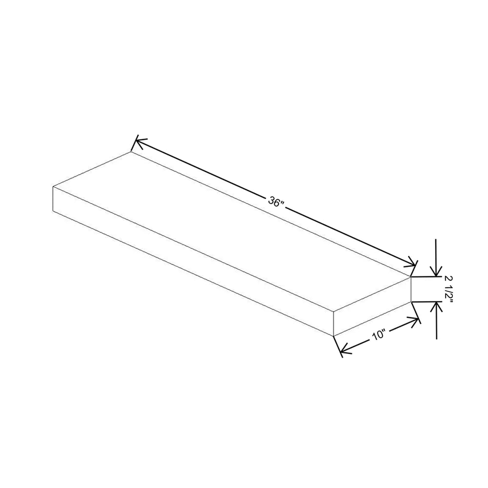 Kitchen Cabinet Distributors Shaker Designer White 5PC Floating Shelf Walnut 36"X10" With brackets (3) & fasteners