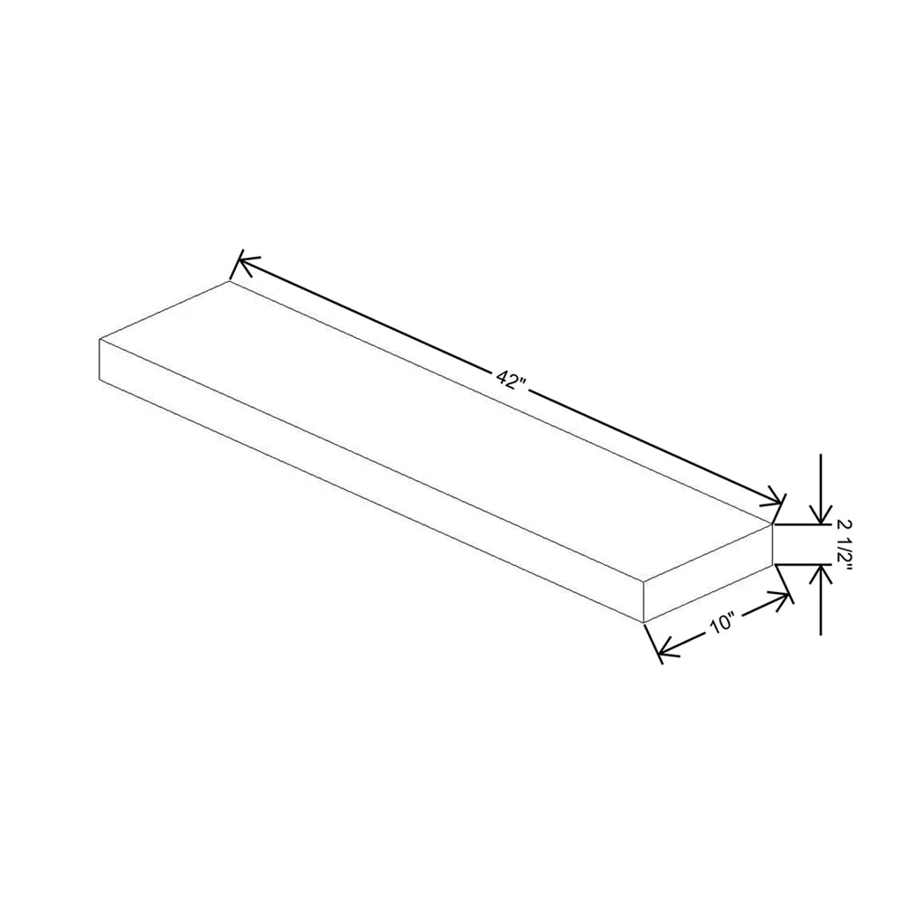 Kitchen Cabinet Distributors Shaker Designer White 5PC Floating Shelf Walnut 42"X10" With brackets (3) & fasteners