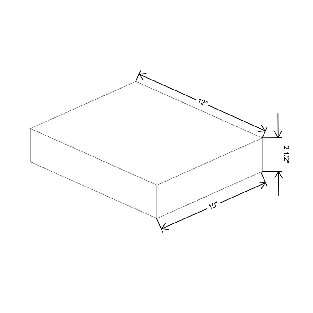 Kitchen Cabinet Distributors Brooklyn Gray Floating Shelf White Oak 12"X10" With brackets (2) & fasteners