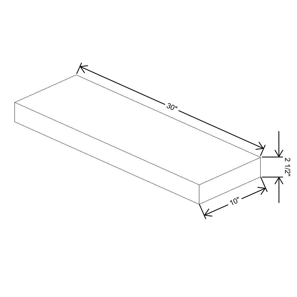 Kitchen Cabinet Distributors Shaker Designer White 5PC Floating Shelf White Oak 30"X10" With brackets (2) & fasteners