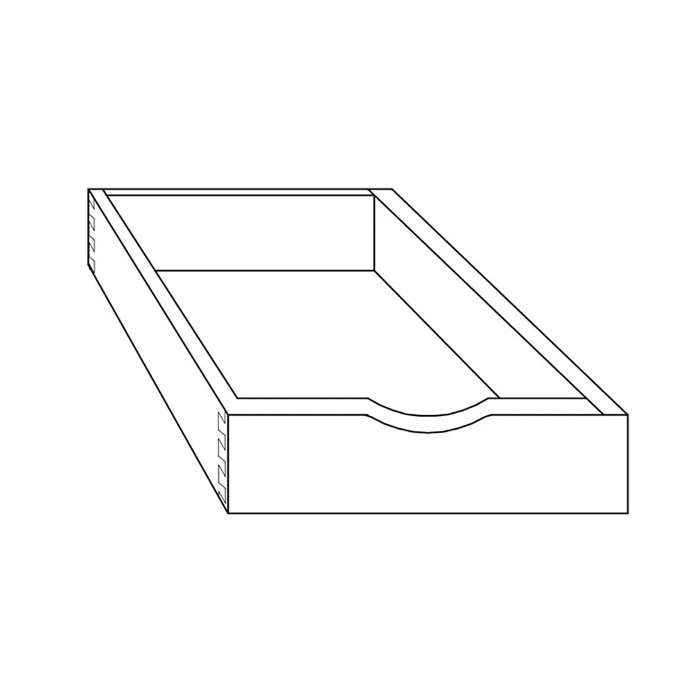 Kitchen Cabinet Distributors Shaker Designer White 5PC Natural Soft Close Roll Out Tray for 15" Space (2/pkg)