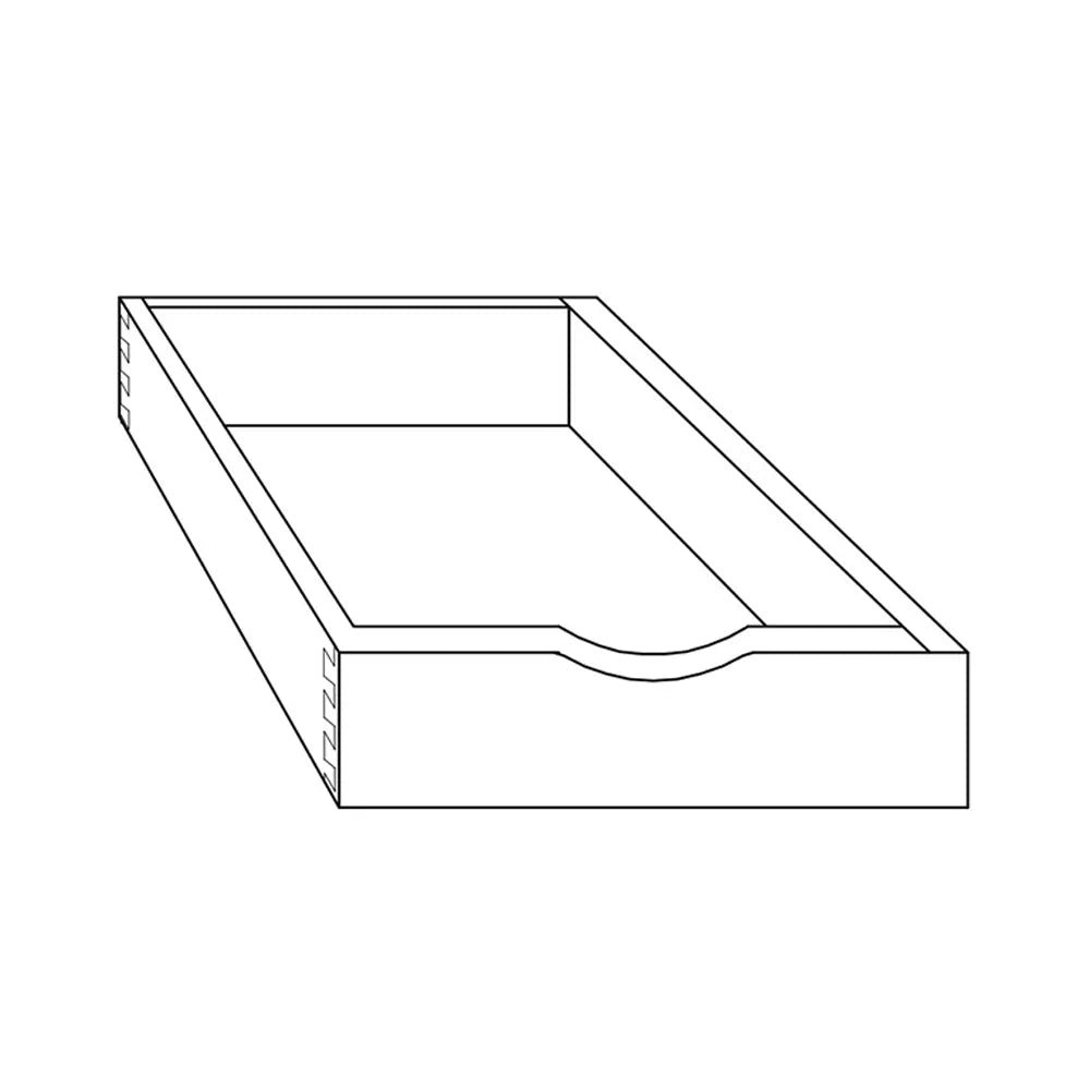 Kitchen Cabinet Distributors Shaker Designer White 5PC Natural Soft Close Roll Out Tray for 18" Space (2/pkg)