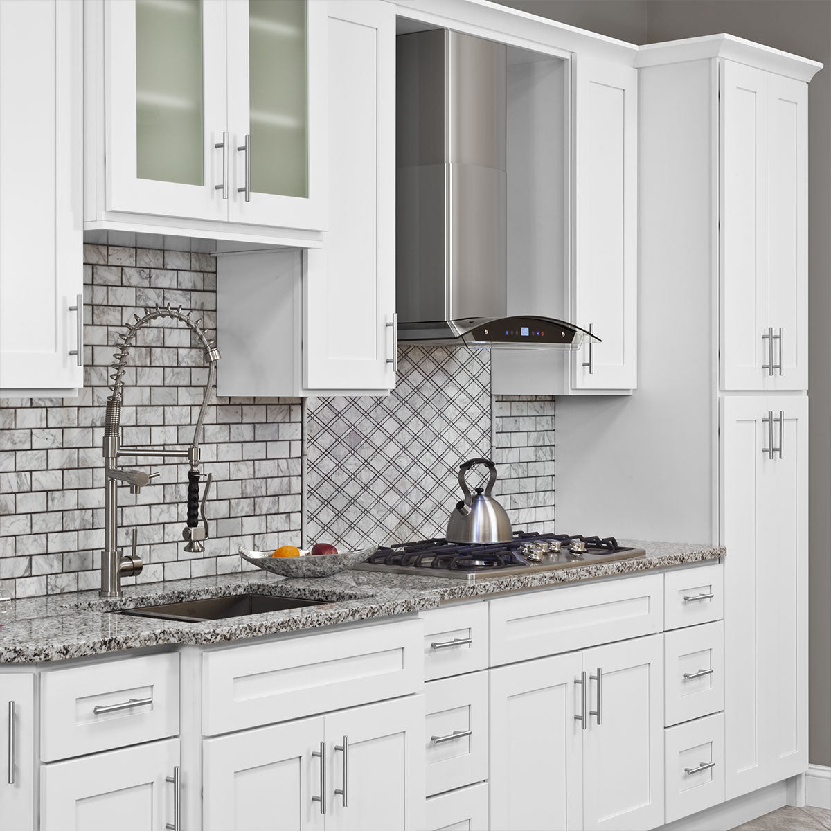 Square Corner Wall Blind Reversible Kitchen Cabinet SC2442 Alpina White LessCare 24 in. width 42 in. height 12 in. depth