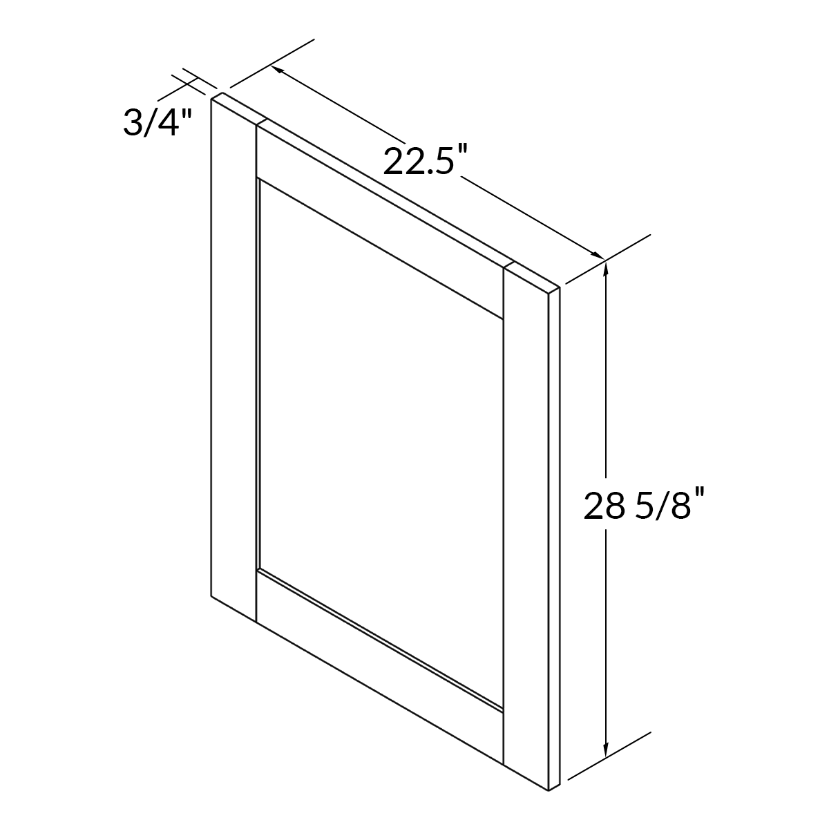 Base decorative door BDD24 Alpina White LessCare 22 1/2 in. width 28 5/8 in. height 3/4 in. depth