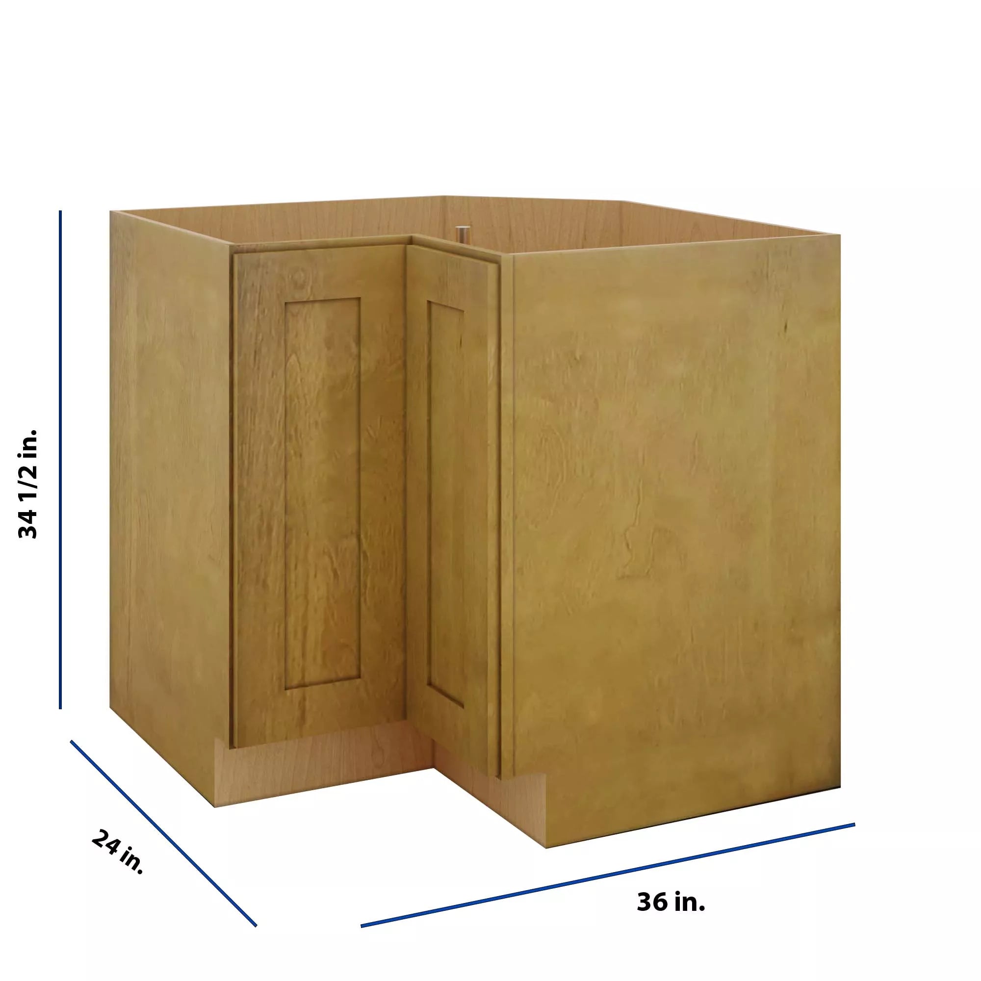 Modernform Cabinet Natural Shaker 36" W X 34 1/2" H X 24" D Lazy Susan Base Cabinet
