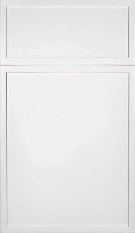 Cubitac Imperial Madison Latte Shaker White Door Sample | Cabinets