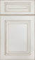 Cubitac Imperial Sofia Pewter Raised Panel Off-White with Glaze Door Sample