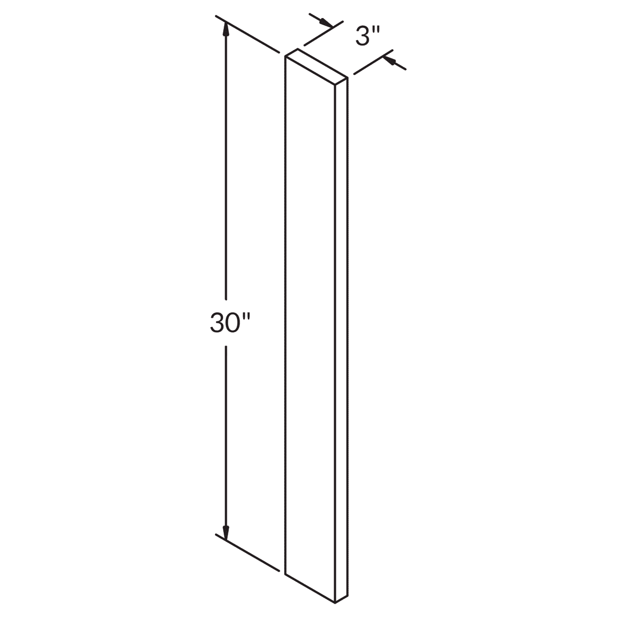 Straight Filler F330 Alpina White LessCare 3 in. width 30 in. height