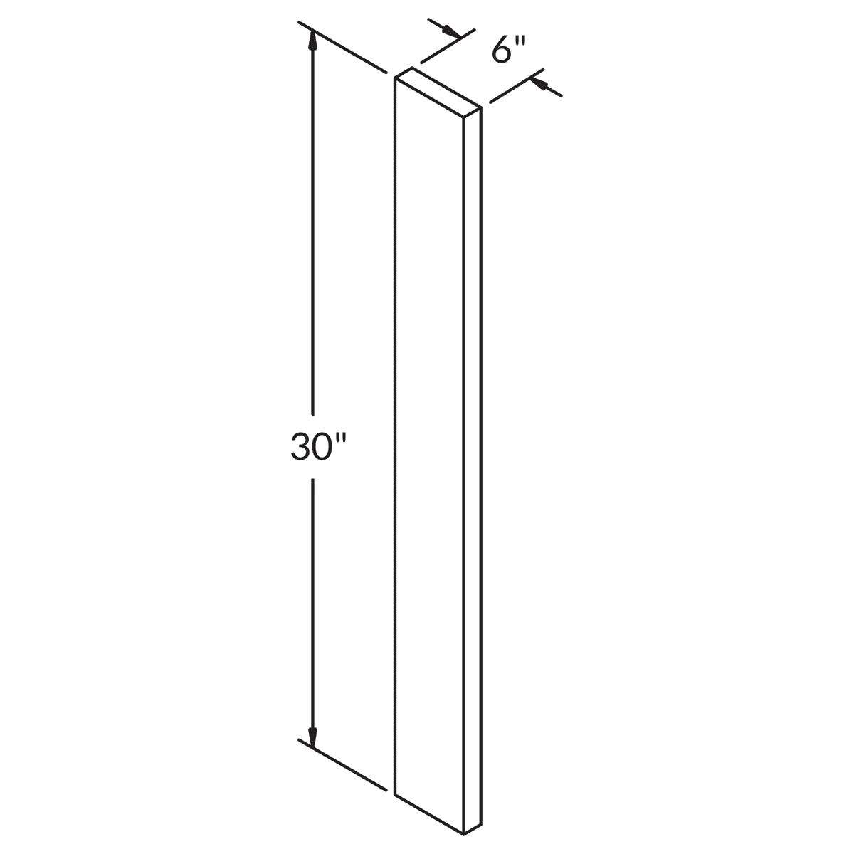 Straight Filler F630 Alpina White LessCare 6 in. width 30 in. height