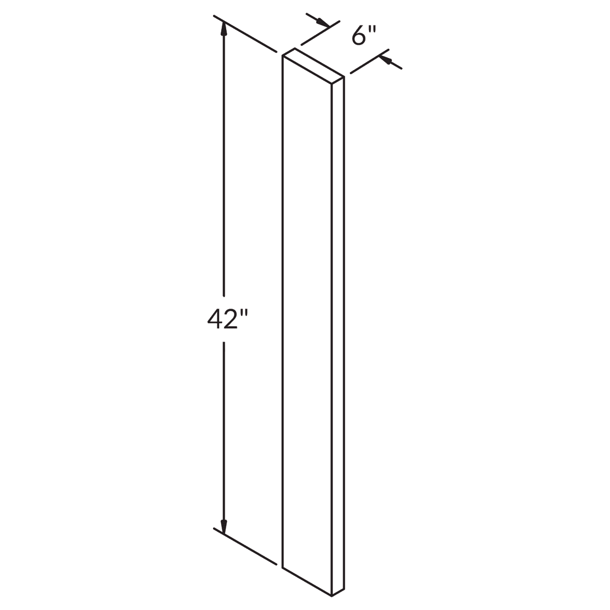 Straight Filler F642 Alpina White LessCare 6 in. width 42 in. height